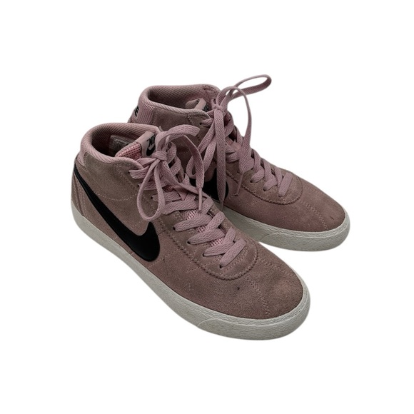 Nike Shoes - Women's Nike SB Bruin High Skate Shoes Medium Soft Pink Suede DR0126-600 Size 6